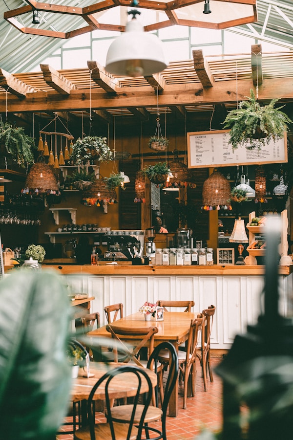 Quiet corner of the café